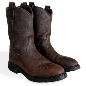Men's Ariat Sierra Mahagony Cow Hyde Waterproof Work Boots.Sz 12. Great Cond.